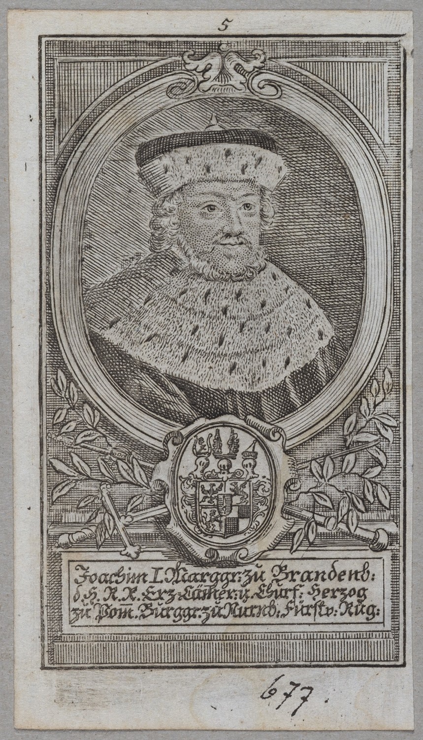 Johann Georg Wolffgang, Joachim I., Kurfürst von Brandenburg (1484–1535, reg. 1499–1535)