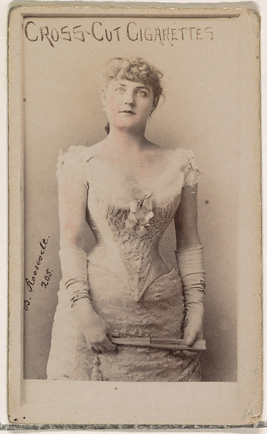 W. Duke, Sons & Co., Card Number 205, Blanche Roosevelt, from the Actors and Actresses series (N145-1) issued by Duke Sons & Co. to promote Cross Cut Cigarettes