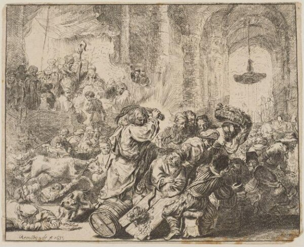 Rembrandt van Rijn, Christ driving the money changers from the temple