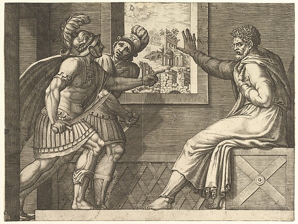 Giorgio Ghisi, Caius Marius in Prison, two Cimbrian soldiers entering his cell