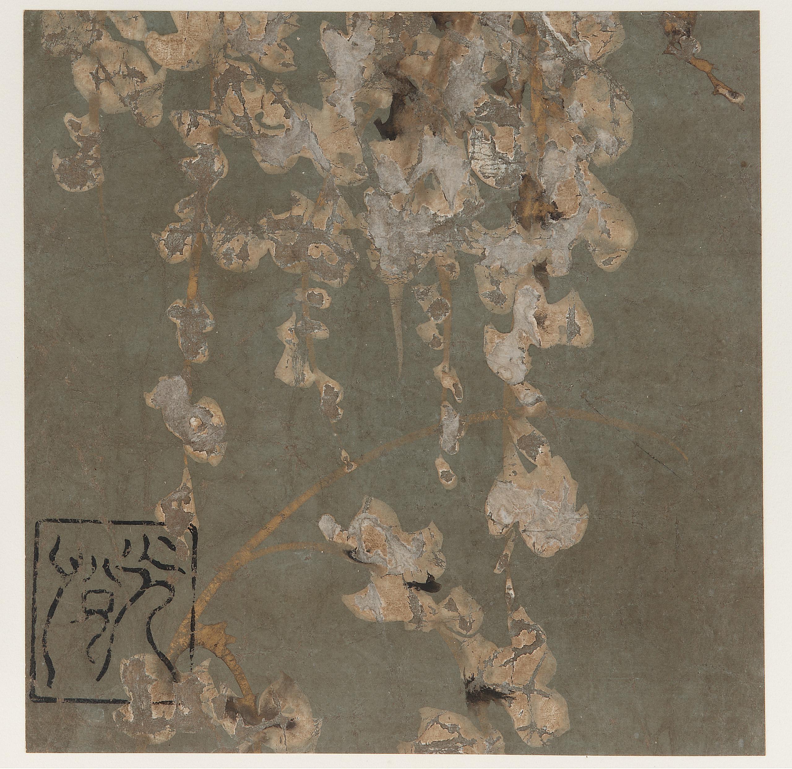 Attributed to Hon'ami Koetsu, Wisteria blossoms