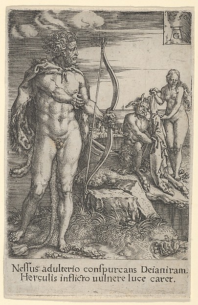 Heinrich Aldegrever, Hercules Killing Nessus, from The Labors of Hercules