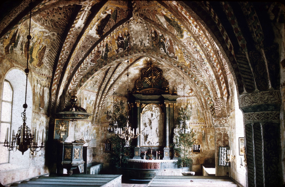 Okänd,, Interior of Edebo Church, Edebo parish, Uppland