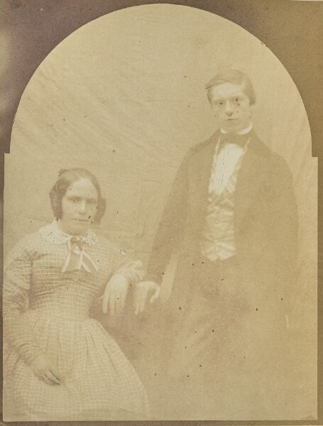 Hippolyte Bayard, [Portrait of a Young Woman and a Young Man]