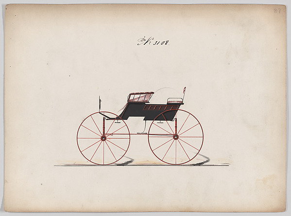 Brewster & Co., Design for 4 seat Phaeton, no top, no. 3108