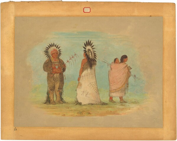 George Catlin, Two Ottoe Chiefs and a Woman