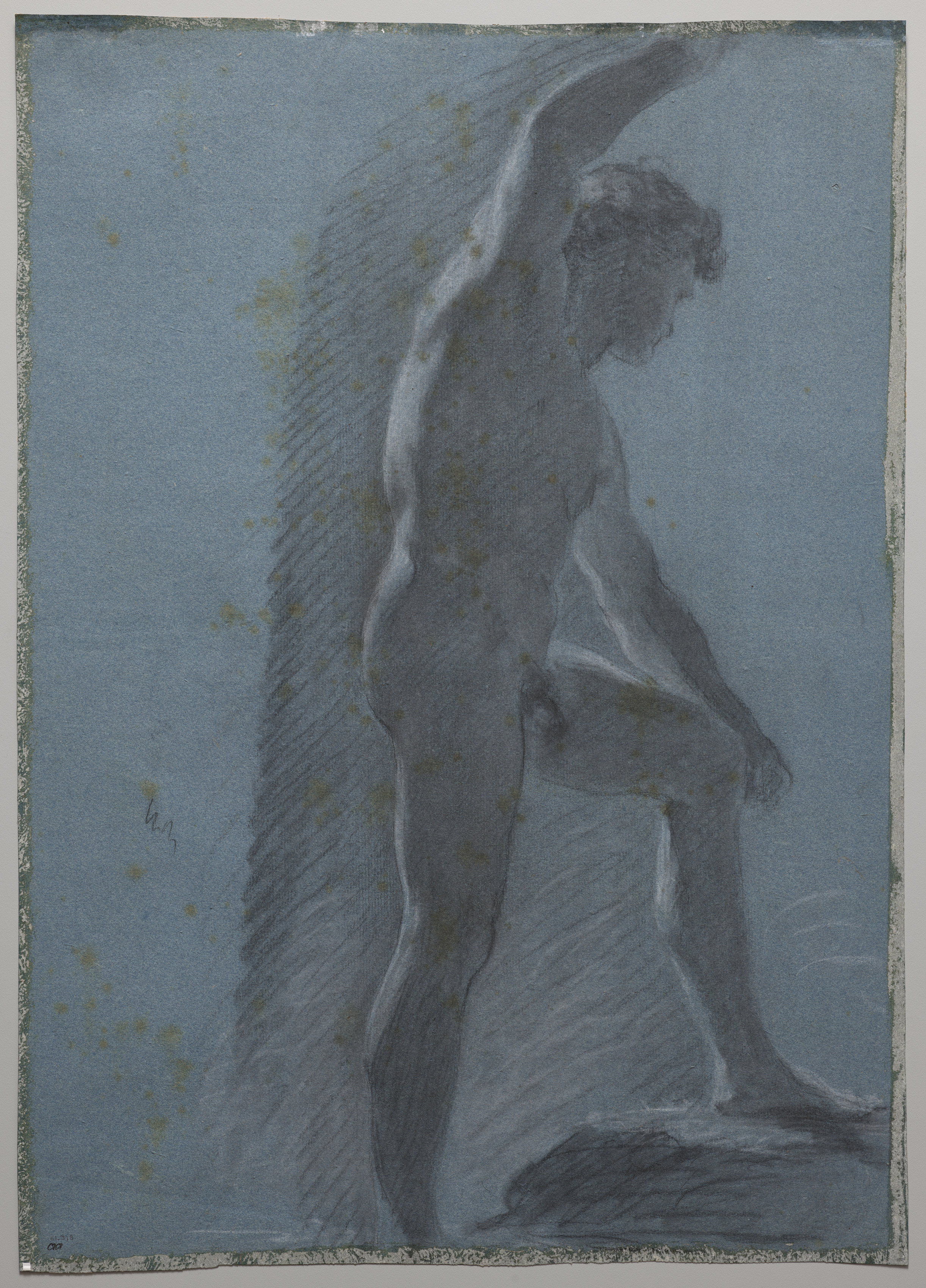 Pierre-Paul Prud'hon, Study of a Male Nude (verso)