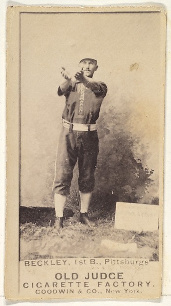 Goodwin & Company, Jacob Peter "Eagle Eye" Beckley, 1st Base, Pittsburgh, from the Old Judge series (N172) for Old Judge Cigarettes