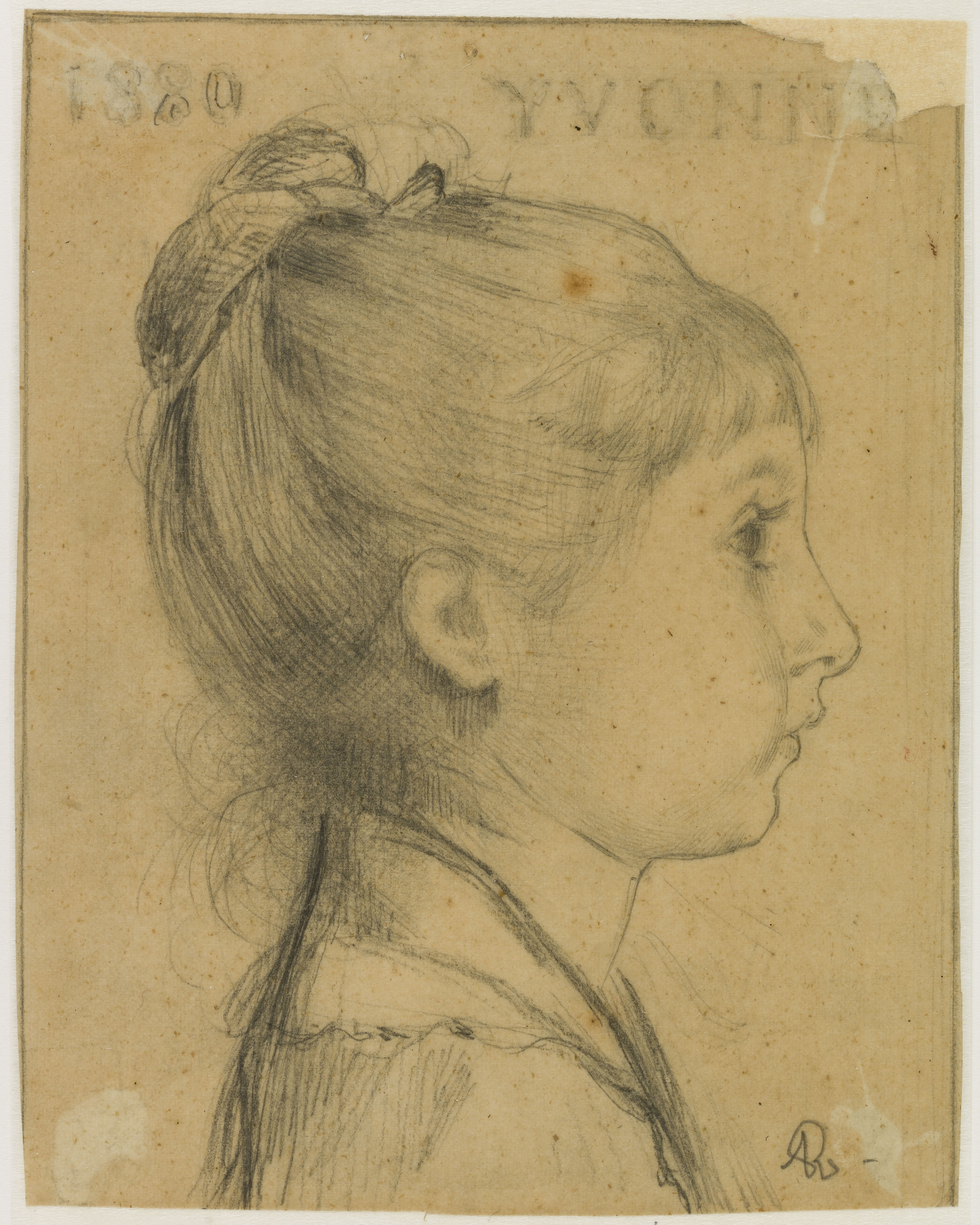 Ary Ernest Renan, Portrait d'Yvonne de profil