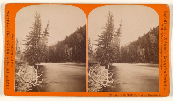 William Henry Jackson, View in the Middle Canon of the West Gallatin.