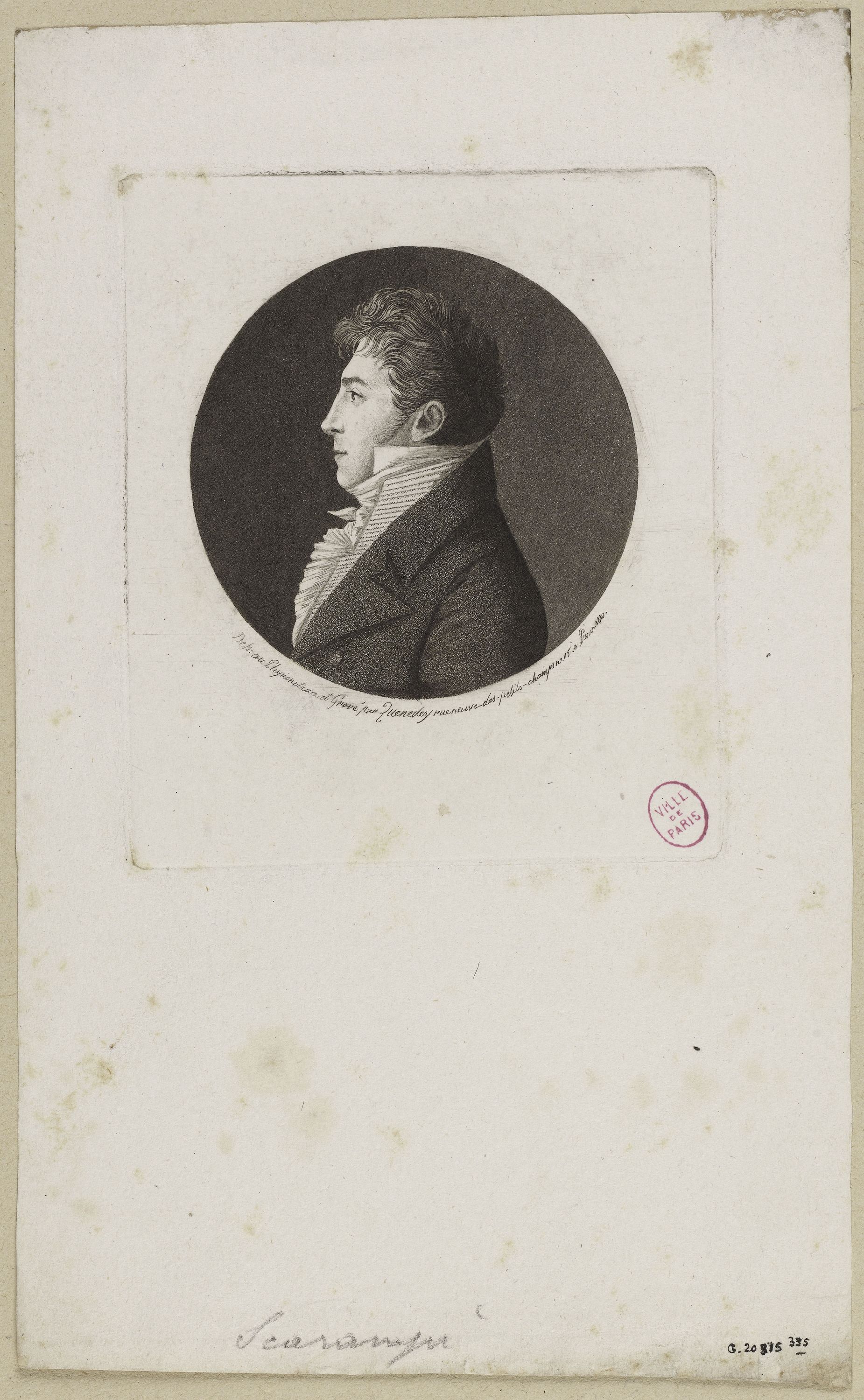 Edmé Quenedey, Portrait de Monsieur Scarampi