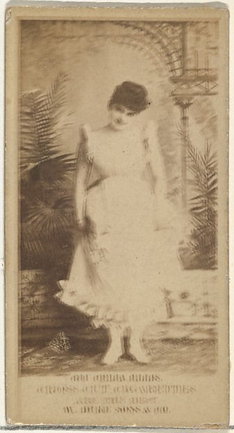 W. Duke, Sons & Co., Celia Ellis, from the Actors and Actresses series (N145-3) issued by Duke Sons & Co. to promote Cross Cut Cigarettes