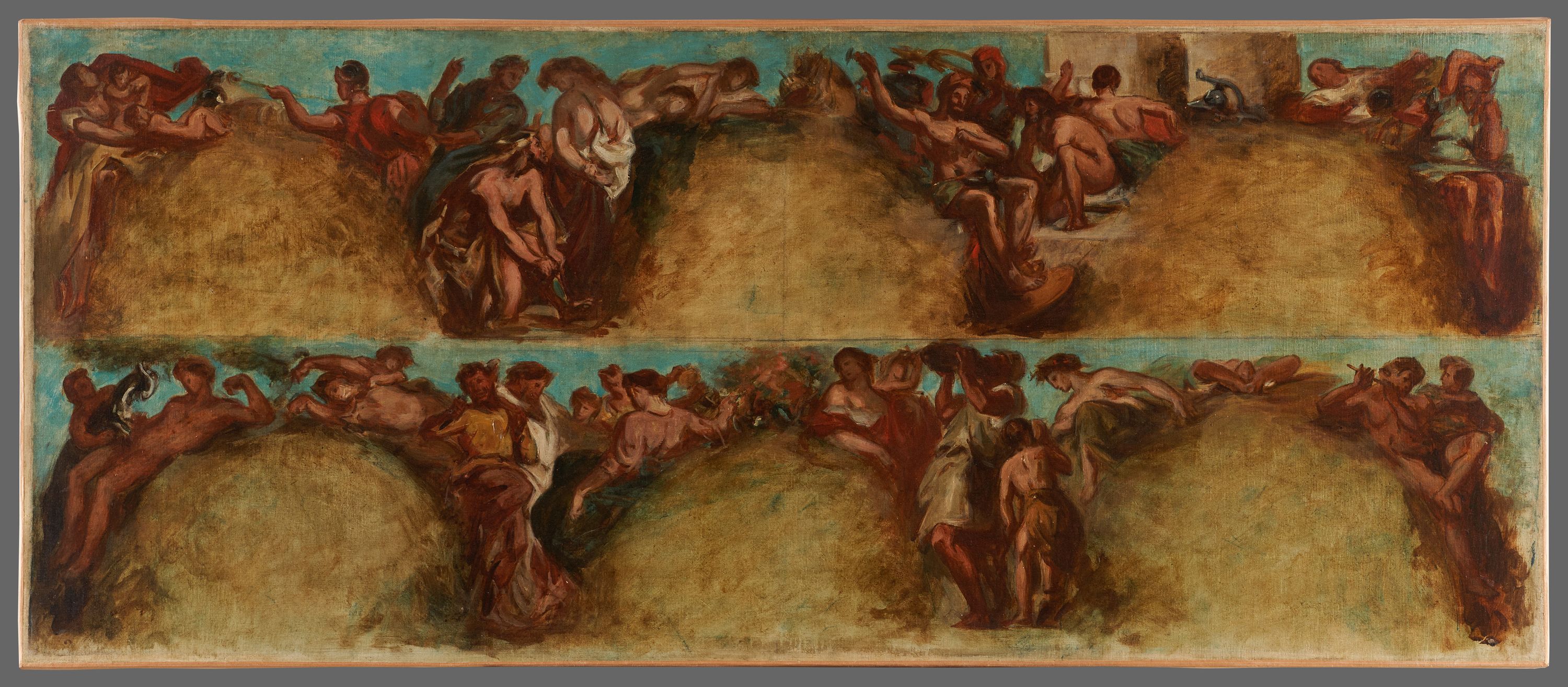 Pierre Andrieu, Esquisse pour le salon du Roi du Palais Bourbon - L'Agriculture. La Guerre