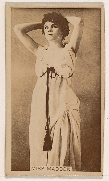 Kinney Brothers Tobacco Company, Miss Madden, from the Actresses series (N245) issued by Kinney Brothers to promote Sweet Caporal Cigarettes
