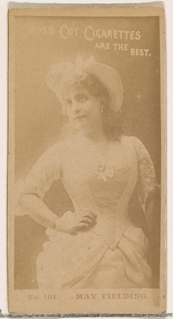 W. Duke, Sons & Co., Card Number 101, May Fielding, from the Actors and Actresses series (N145-2) issued by Duke Sons & Co. to promote Cross Cut Cigarettes