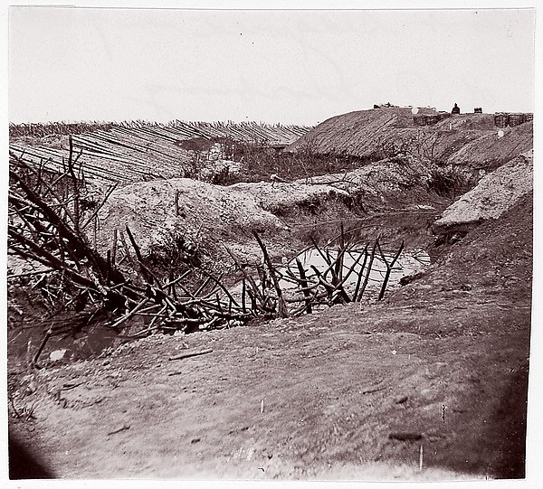 Timothy H. O'Sullivan, [Ditch and Chevaux-de-frise, Fort Sedgwick, in Front of Petersburg, Virginia]