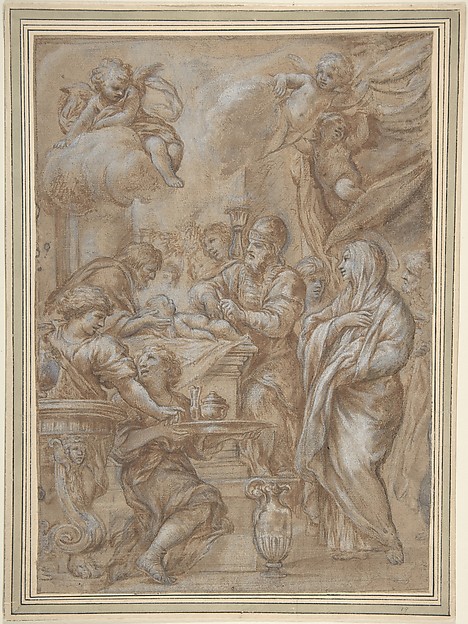 Ciro Ferri, The Circumcision, Study for an Engraving