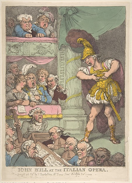 Thomas Rowlandson, John Bull at the Italian Opera