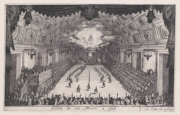 Jacques Callot, La Défilé a Pied (The Parade on Foot), from "Le Combat a la Barrière"