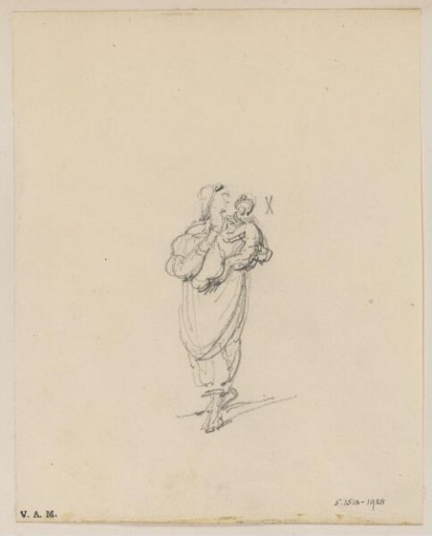 George Chinnery, An Indian woman holding a child
