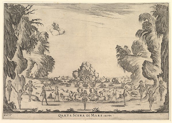 Stefano della Bella, Fourth scene, the sea, from "The marriage of the gods" (Le nozze degli Dei)