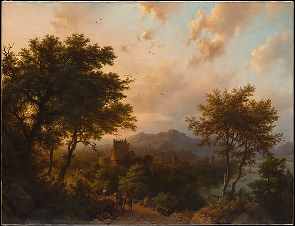 Barend Cornelis Koekkoek, Sunset on the Rhine