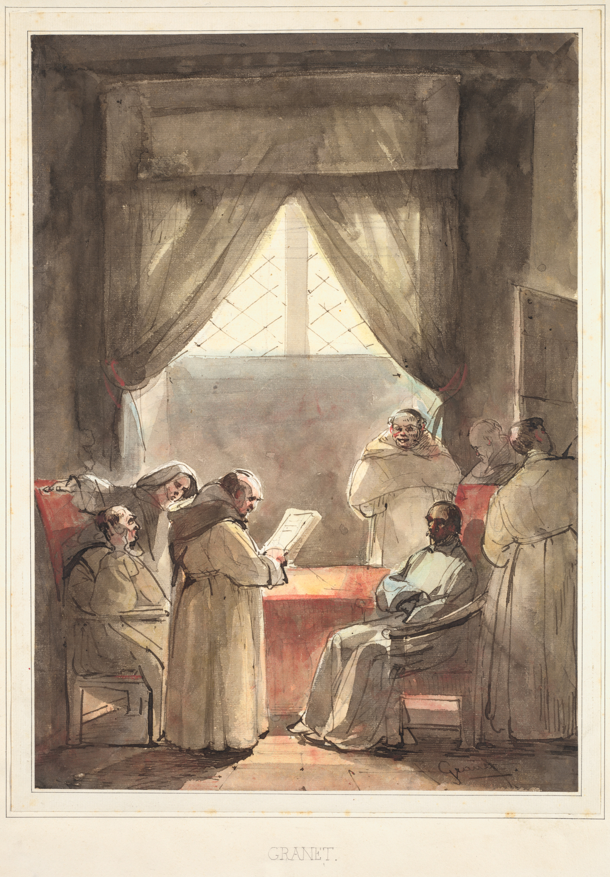 François Marius Granet, The Monks