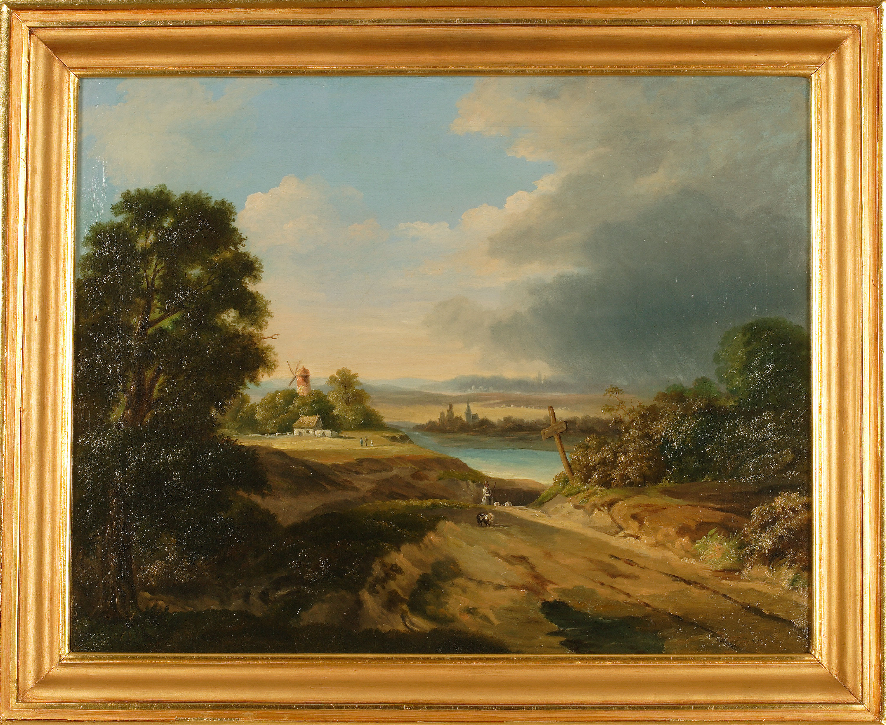 Fryderyk Skarbek, Landscape with a windmill