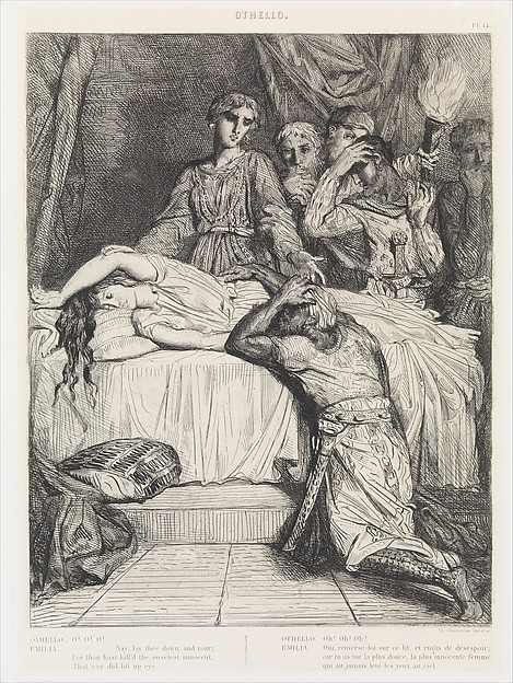 Théodore Chassériau, "Oh! Oh! Oh!": plate 14 from Othello (Act 5, Scene 2)