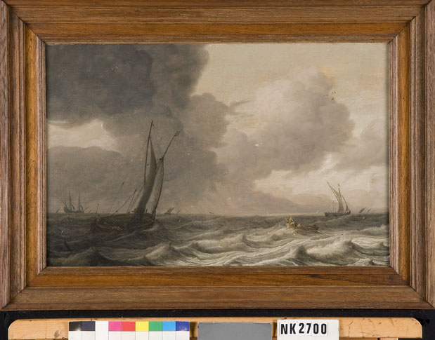Pieter Mulier the Elder, Zeilschepen op een ruwe zee