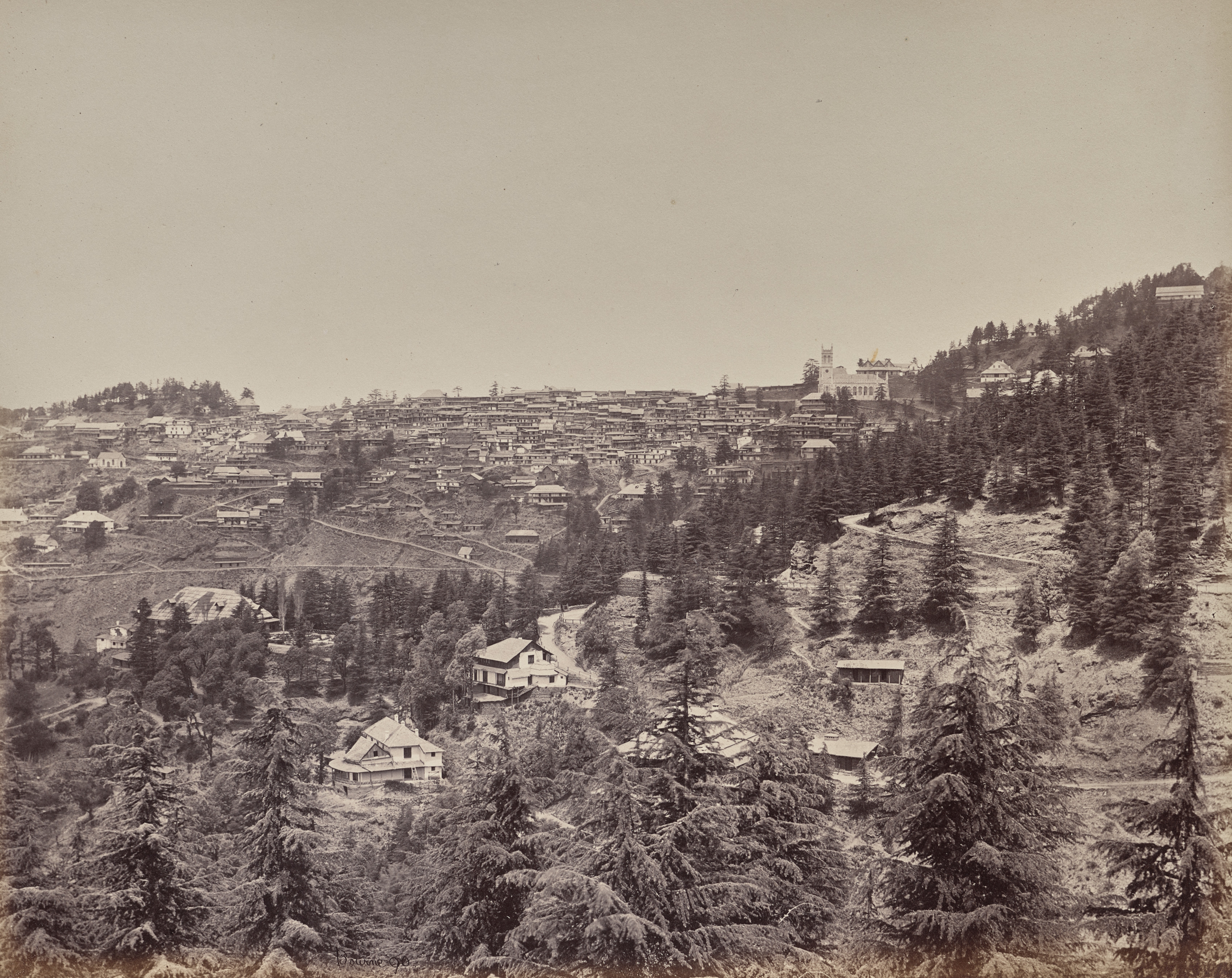 Samuel Bourne, Shimla. View from Oakover House