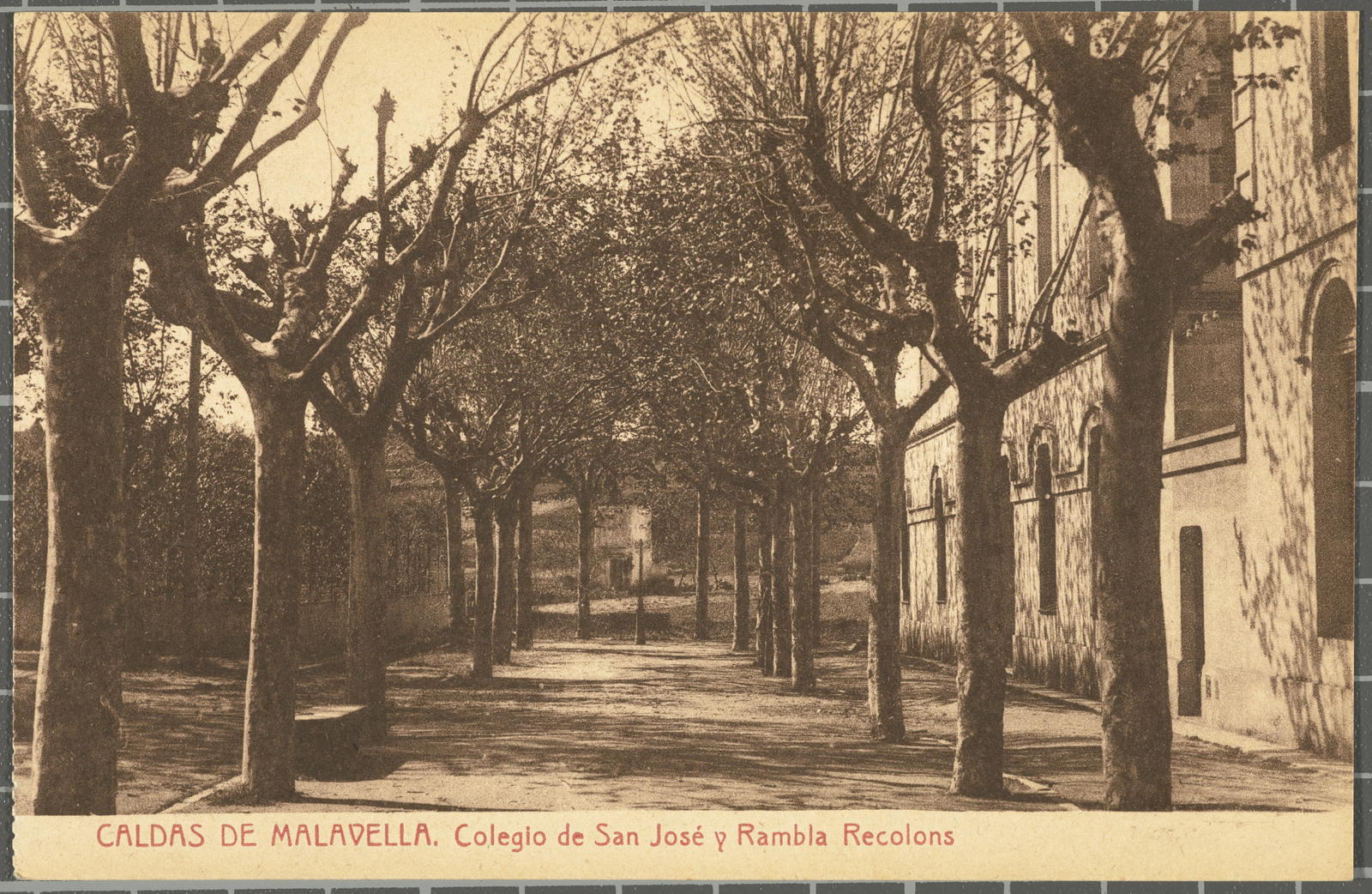 Josep Thomas Bigas, CALDAS DE MALAVELLA. Colegio de San José y Rambla Recolons