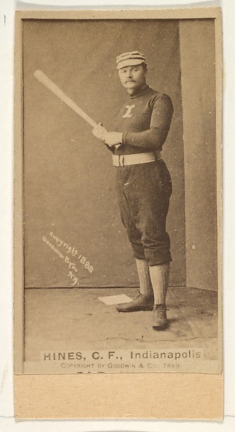 Goodwin & Company, Hines, Center Field, Indianapolis, from the Old Judge series (N172) for Old Judge Cigarettes