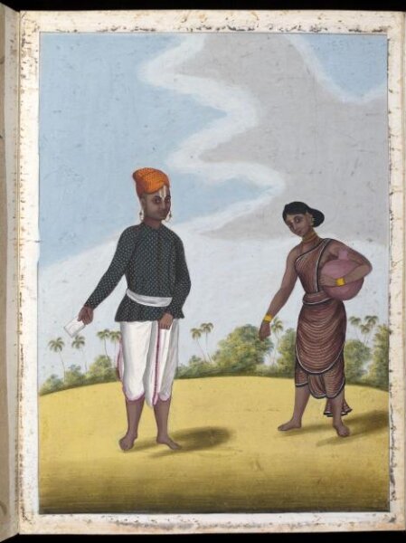 Unknown, A Brahmin messenger and his wife