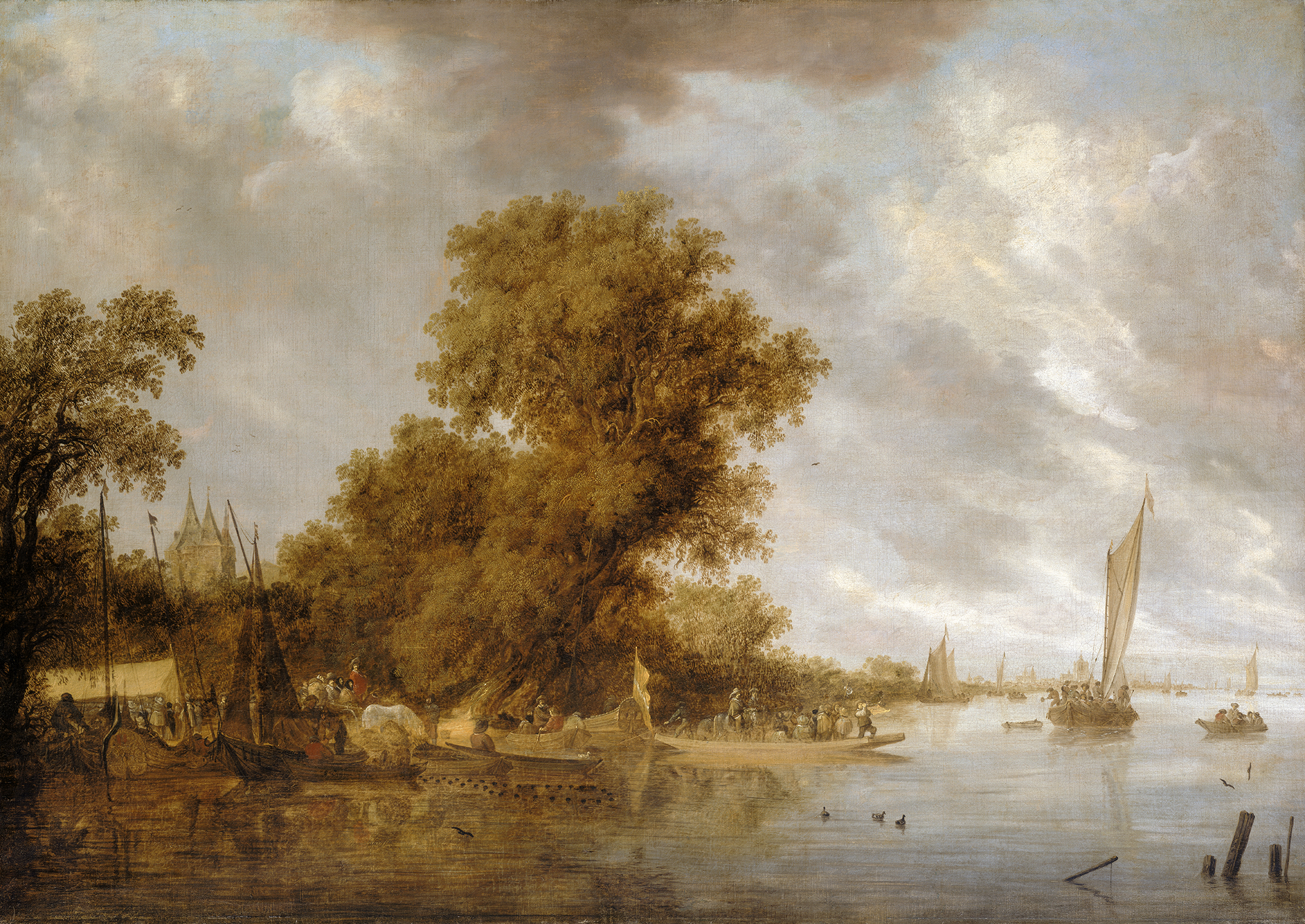 Salomon van Ruysdael, Riverscape near Arnheim
