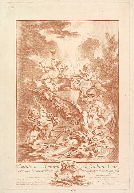 Gilles Demarteau, Allégorie pour la Commémoration d'un Mariage (Allegory for the Commemoration of a Marriage)