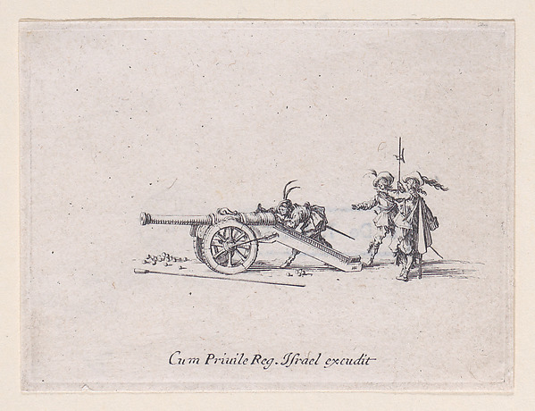 Jacques Callot, L'Exercice du Canon: Le Pointage (Drill of the Cannon: The Checking), from "Les Exercices Militaires" (The Military Exercises)
