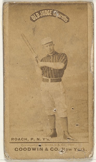 Goodwin & Company, John F. Roach, Pitcher, New York, from the Old Judge series (N172) for Old Judge Cigarettes