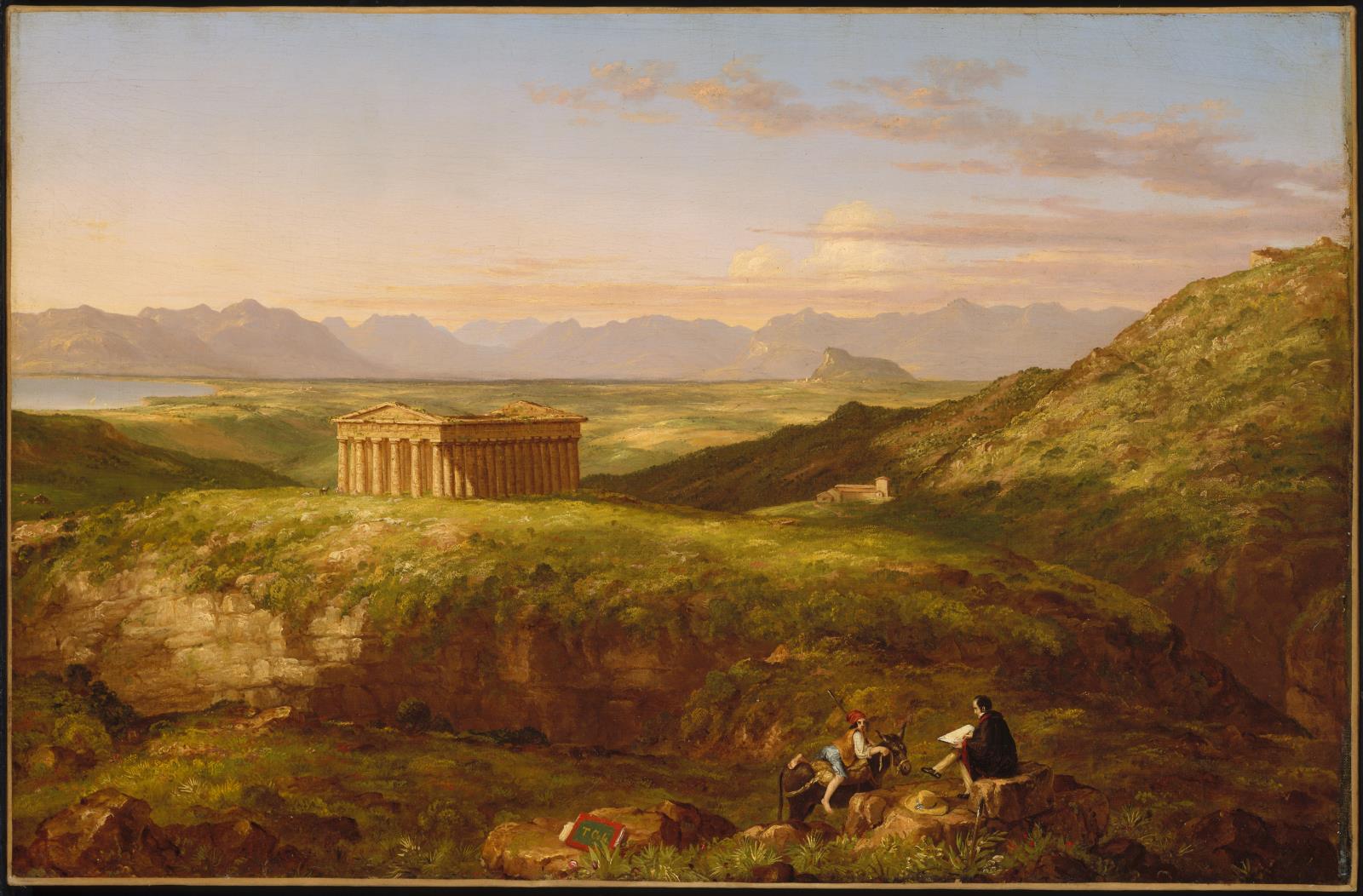 Thomas Cole, The Temple of Segesta with the Artist Sketching