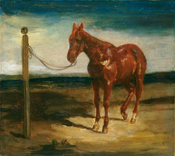 Eugène Delacroix, A Horse Hitched to a Post