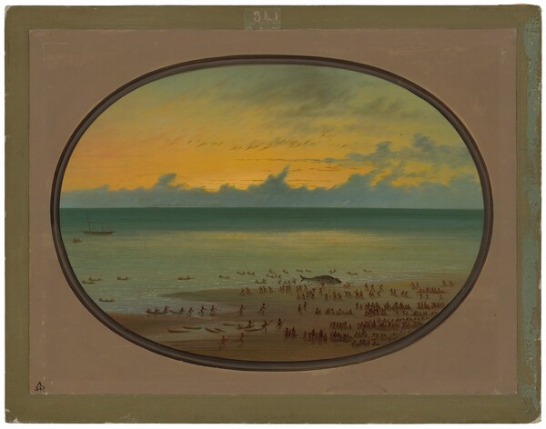 George Catlin, A Whale Ashore - Klahoquat