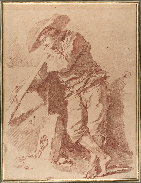 Jean Honoré Fragonard, A Fisherman Leaning on an Oar