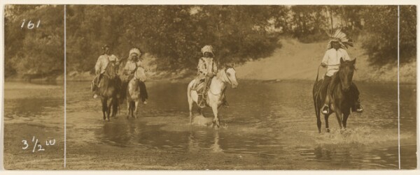 Edward S. Curtis, [Riders in a Stream]