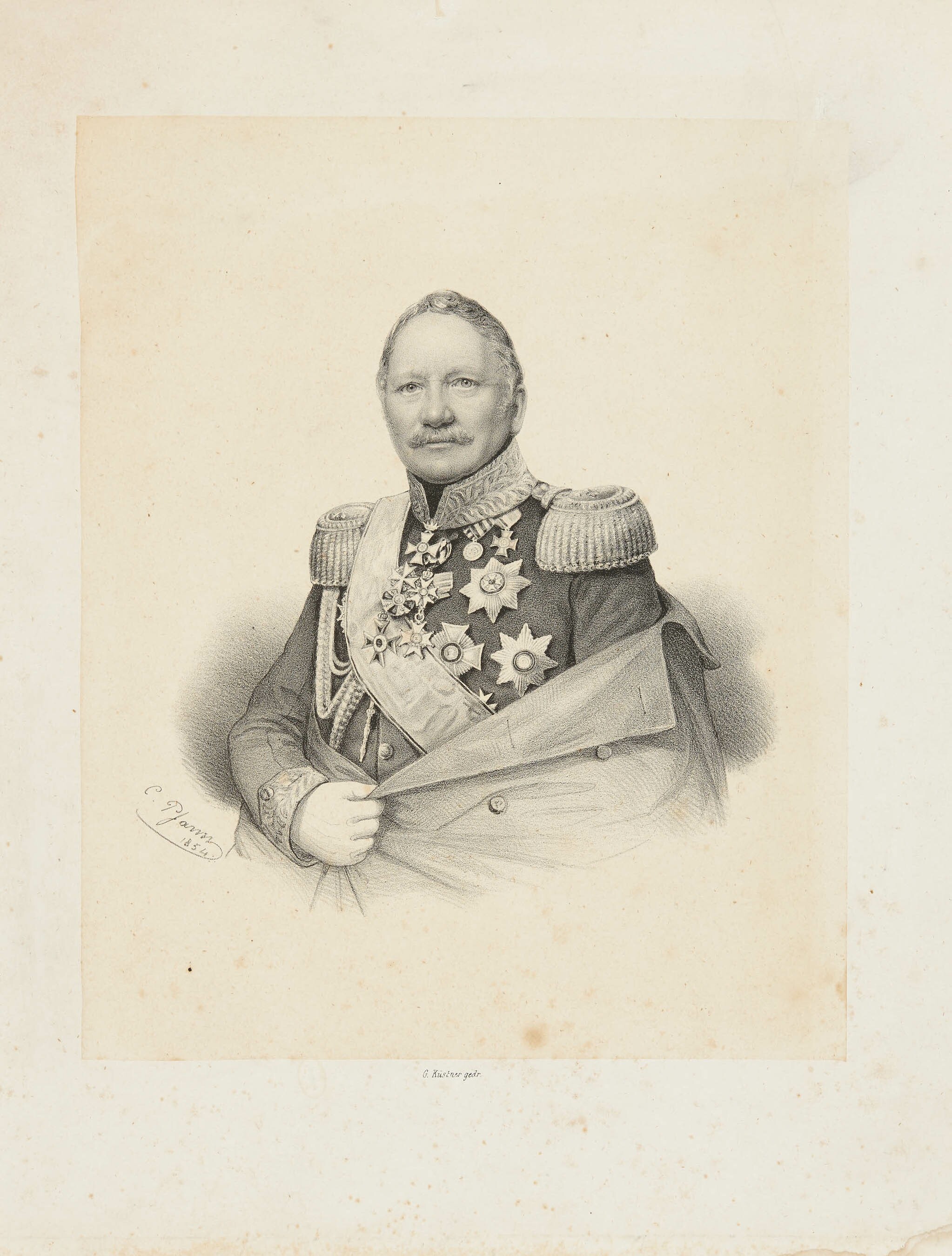 Gottfried Küstner, Bildnis Ernst Wilhelm von Baumbach