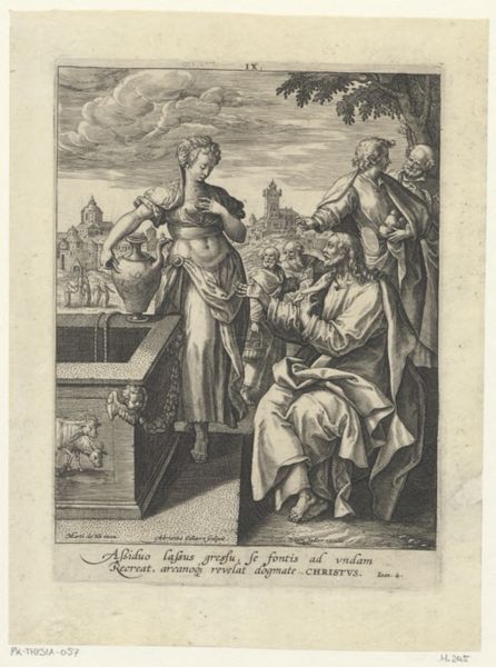 Collaert, Adriaen, (-1618), (printmaker), Vita Christi: Christ and the Samaritan woman