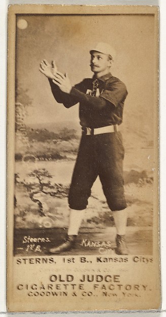 Goodwin & Company, Daniel Eckford "Ecky" Stearns, 1st Base, Kansas City Cowboys, from the Old Judge series (N172) for Old Judge Cigarettes