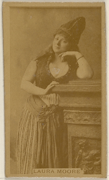 Allen & Ginter, Laura Moore, from the Actors and Actresses series (N45, Type 8) for Virginia Brights Cigarettes