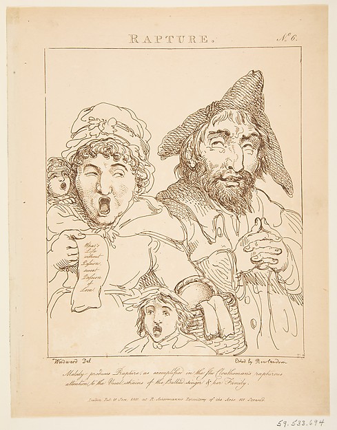 Thomas Rowlandson, Rapture (Le Brun Travested, or Caricatures of the Passions)