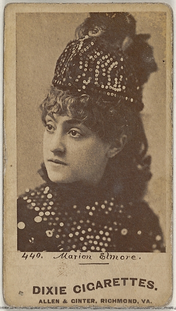 Allen & Ginter, Card 440, Marion Elmore, from the Actors and Actresses series (N45, Type 7) for Dixie Cigarettes