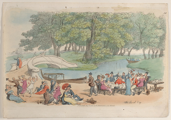Thomas Rowlandson, Plate 30: The Social Day, from "World in Miniature"